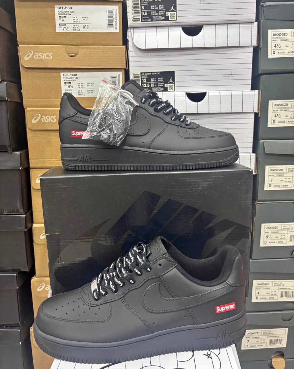 Nike - Nike x Supreme Air Force 1 Low 'Box Logo - Black'